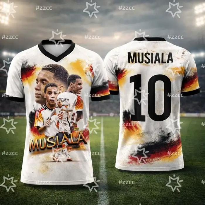 Maillot de football de l'équipe d'Allemagne 2026 MUSIALA – Tenue de match et d'entraînement – T-shirt de sport d'été pour homme, vêtements pour enfant, tee-shirt Y2K pour femme 