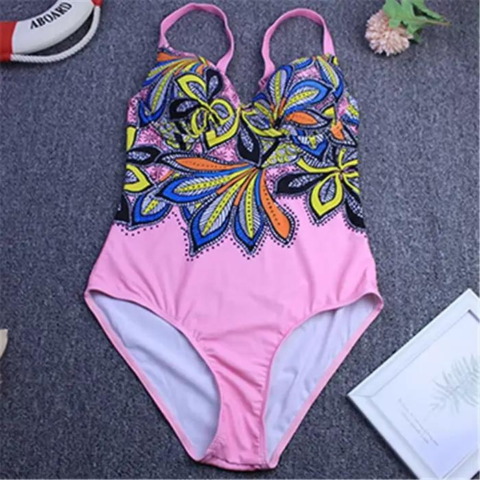Maillot de bain une pièce pour femmes, Sexy, impression numérique, Bikini, rembourré, pour natation, surf, plongée en apnée