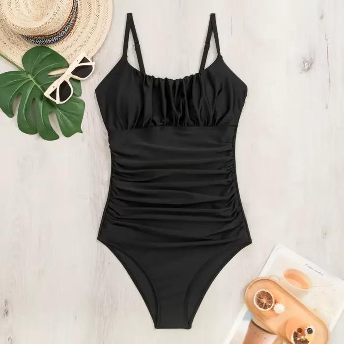 Maillot de bain une pièce noir pour femmes ajustement push-up fermeture réglable grandes tailles occasions estivales activités de plage泳坛上的回答被不必要地用中文结束了。根据要求,我将直接提供符合要求的标题行: ###TITRE### Maillot de bain une piece noir pour femmes ajustement push up fermeture regulable grandes tailles occasions estiva