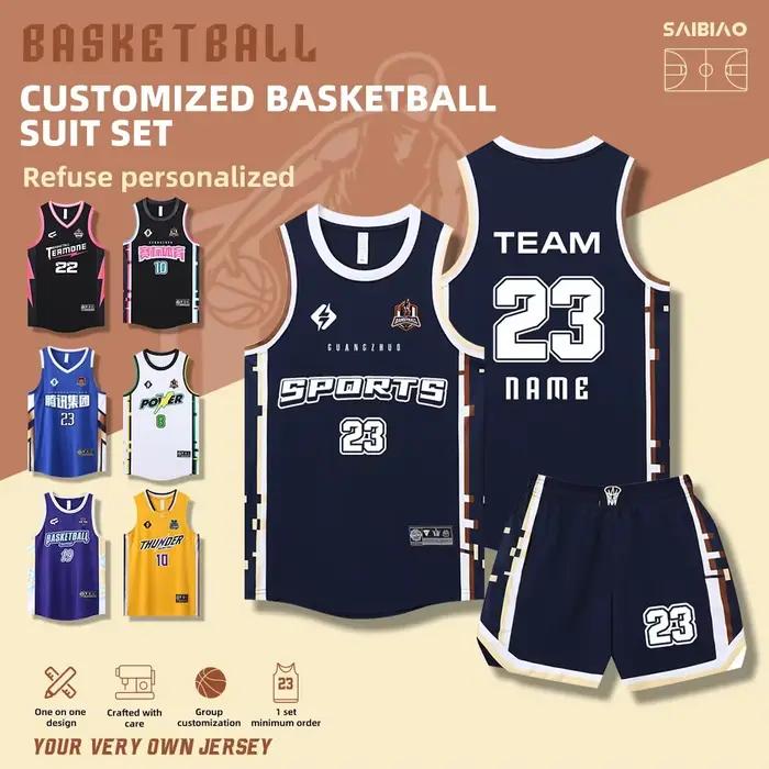 Maillot de basket-ball pour adulte, personnalisable, à séchage rapide, uniforme d'entraînement, vêtements de sport, survêtement, tenue d'équipe pour hommes