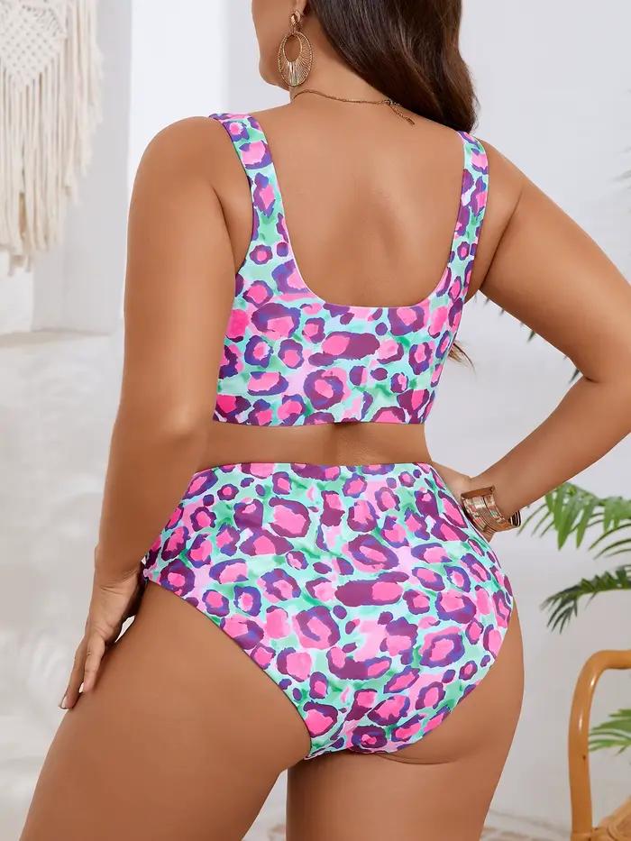 Maillot de bain grande taille imprimé léopard 2026 pour femme