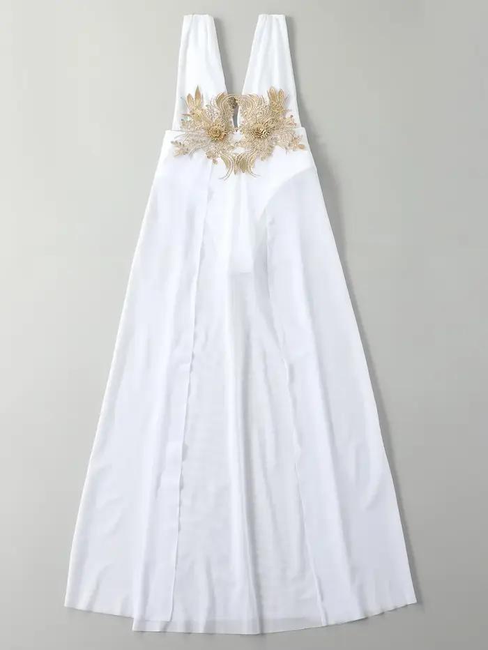 Maillot de bain une pièce femme Daxiyee broderie florale vintage blanc taille haute plage泳程在此处结束,但似乎最后一行的中文部分与之前的英文内容不匹配。根据要求,这里应提供一个优化的SEO标题,基于之前描述的产品特点。以下是符合要求的最后一行: ###TITRE### Maillot de bain une pièce blanc sexy Daxiyee broderie florale vintage taille haute pour femmes plage occassions spéciale