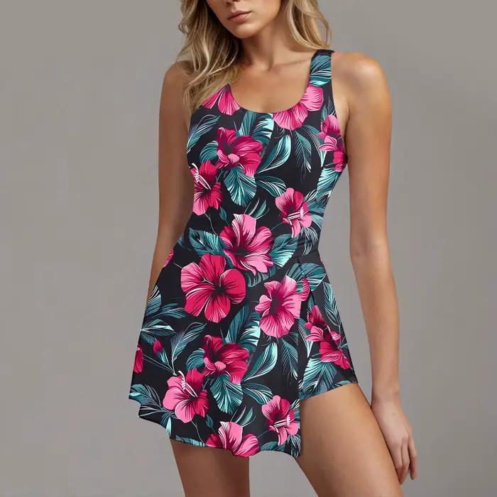 Maillot de bain deux pièces imprimé Floral pour femmes