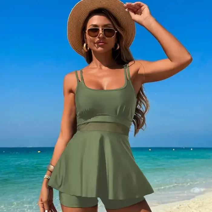 Nouveau Maillot de Bain Bikini Femme 2025 Deux Pièces Thermique Style Ins Tendance et Confortable pour Spa