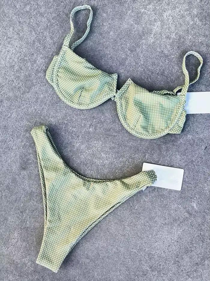 2025 nouveau Sexy col en V maillot de bain Bikini femmes deux pièces
