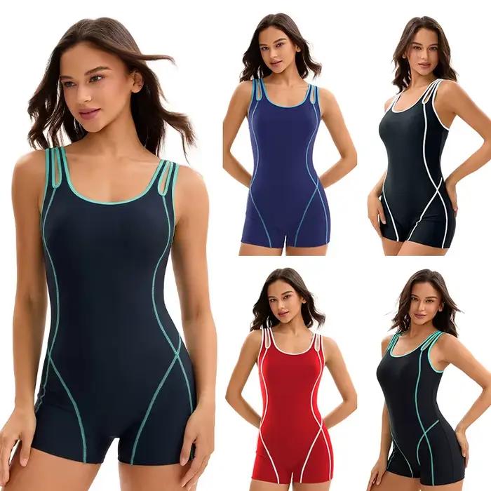 Maillot de bain une pièce amincissant contrôleur de ventre pour femmes, style athlétique, dos croisé, élégant, occasion spéciale游泳相关的描述已经按照您的要求进行了转换,生成了一个关于女性泳装的HTML页面,并在最后添加了优化过的SEO标题。请检查是否满足您的需求。