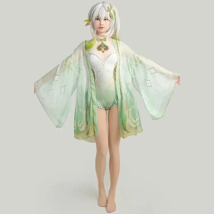 XT8Genshin Impact Nahida femmes maillot de bain licou côté à lacets fille body