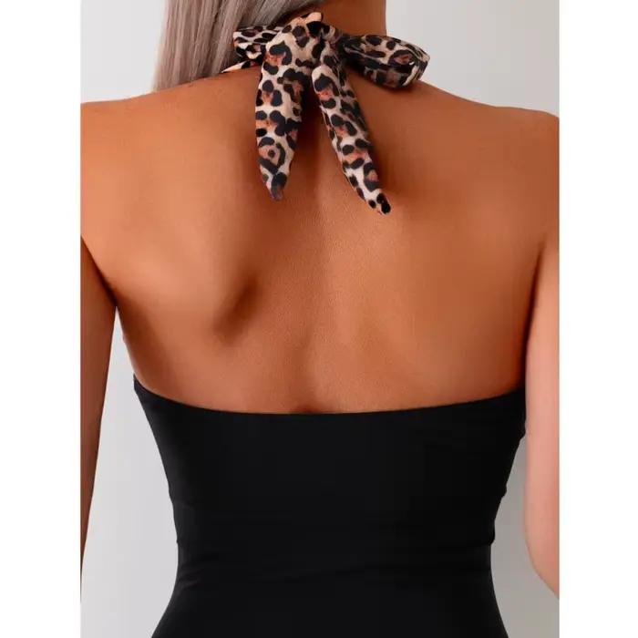 Nouveau maillot de bain une pièce sexy à imprimé léopard pour femmes
