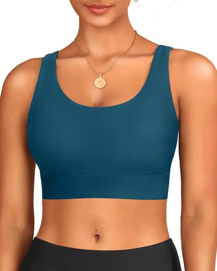 Haut de maillot de bain de sport rembourré pour femme, polyvalent et élégant, disponible en différentes tailles et couleurs pour les occasions estivales et les voyages