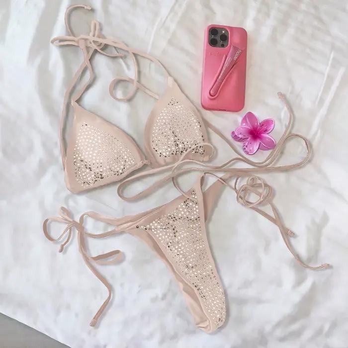 Diamant Bikini 2025 Bandeau Biquini femmes Sexy maillot de bain femme Push Up maillots