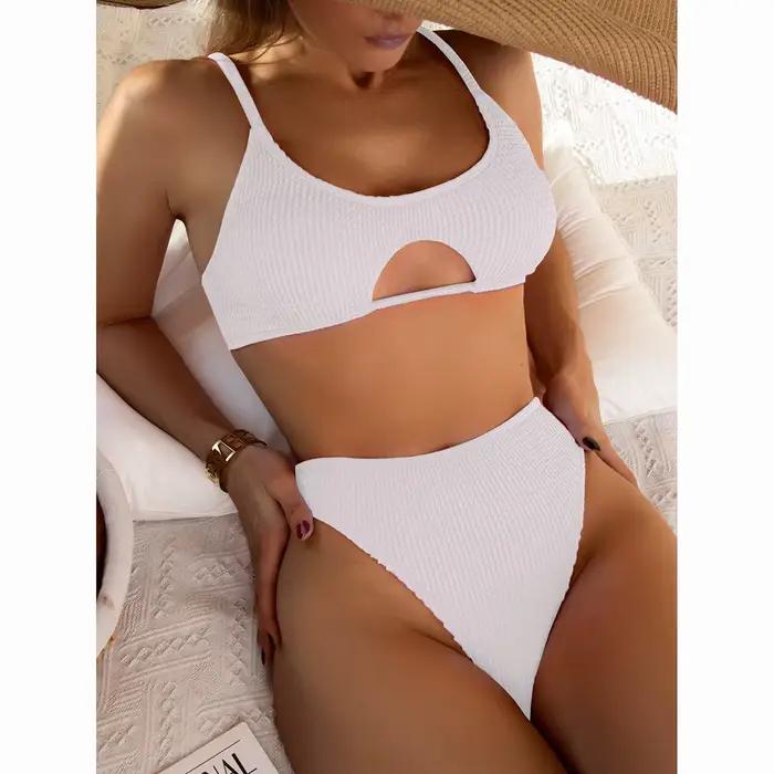Sexy femmes maillot de bain femme solide noir Micro Bikini ensemble Push Up maillots