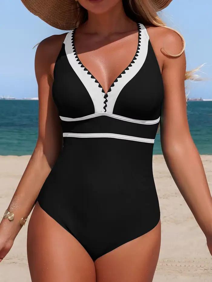 Maillot de bain vintage slim uni rembourré sexy pour femme plage occasions spéciales S L M XL