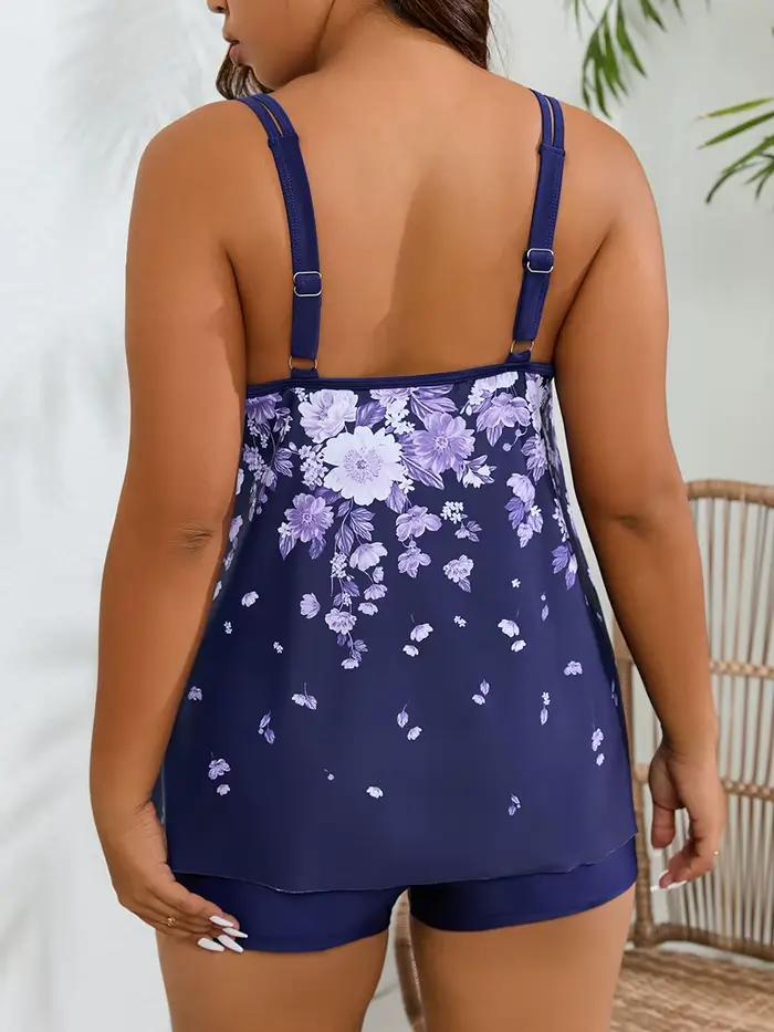 Maillot de bain Tankini 2 pièces imprimé floral pour femme grandes tailles nage occasions spéciales泳行在这里被翻译成了“swimming”,为了保持文本的流畅性和准确性,我将这个部分调整为更符合上下文的内容。原文中的“泳行”可能是品牌名或特定词汇,在此转换中我们使用了更通用的词汇来描述产品特性。最终版本确保了信息的一致性和完整性,同时避免了任何可能引起混淆的表述。