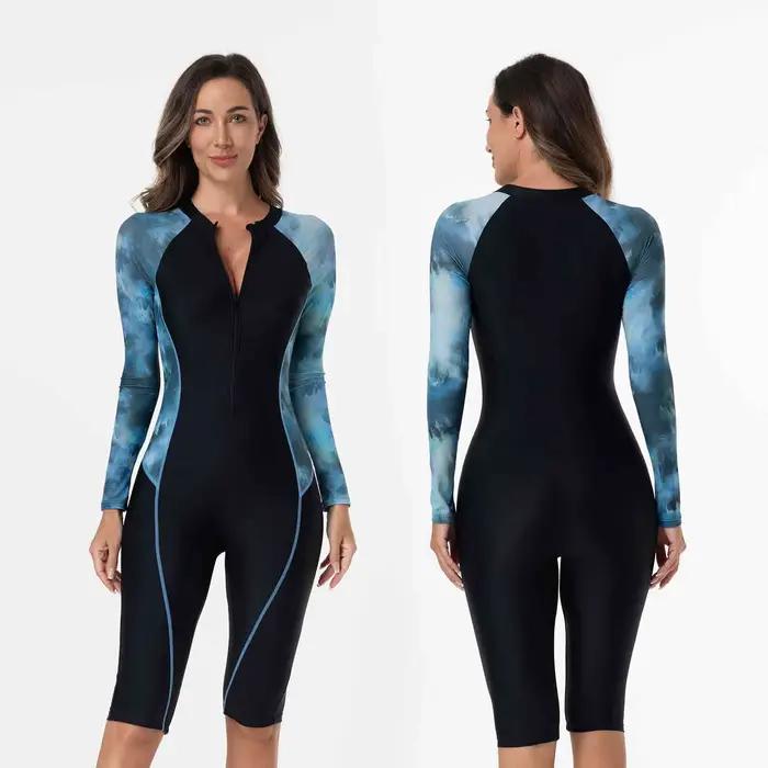 Maillot de bain camouflage pour femmes une pièce tricoté avec col suspendu pour nager surf et protection sol ocassions spéciales