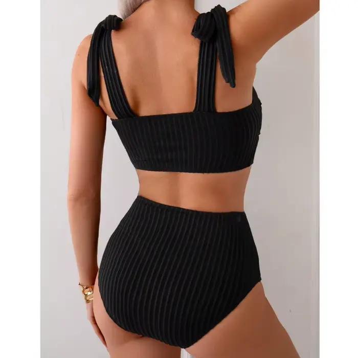 Été Sexy Bikinis noir femmes maillots de bain femme maillot