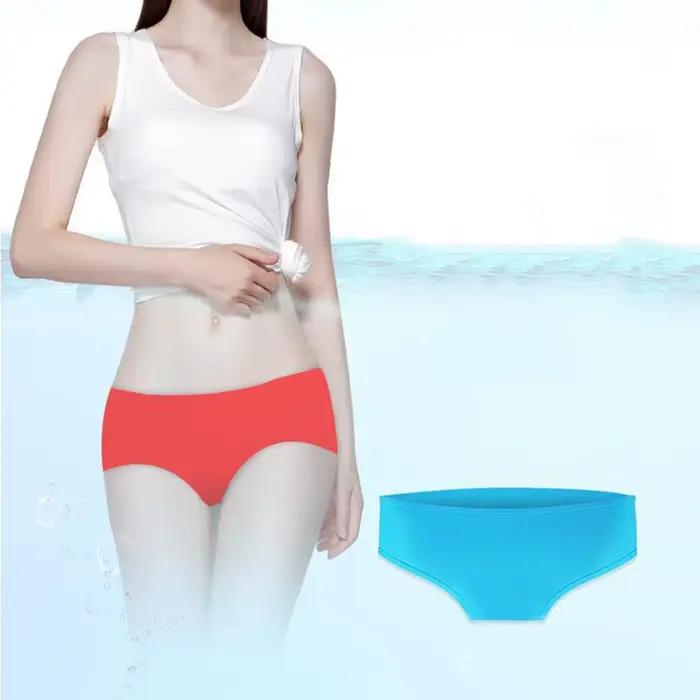 Maillot de bain bikini pour femme en silicone, pantalon de plage