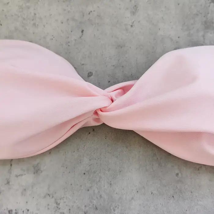 Mode Rose Bow Bikini Femme Maillot de Bain Sexy Taille Basse Epaules Nues Vacances Plage Occasions Spéciales