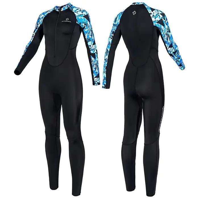 Combinaison de plongée pour femmes une pièce avec fermeture éclair patchwork UV-proof pour activités nautiques océan plages snorkeling plongée snorkeling activités de plein air