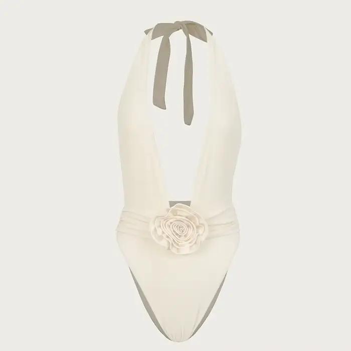 Sexy Rosette V une pièce maillot de bain 2024 nouveaux maillots