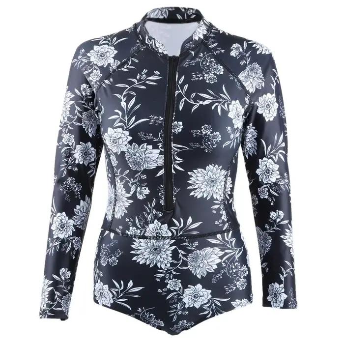 Maillot de bain une pièce à manches longues pour femme