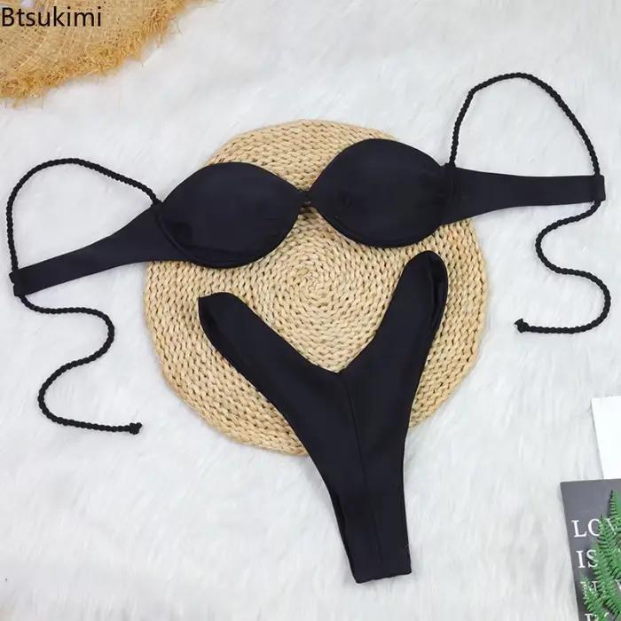 Nouvel ensemble bikini deux pièces 2026 – Maillot de bain sexy et décontracté pour femme