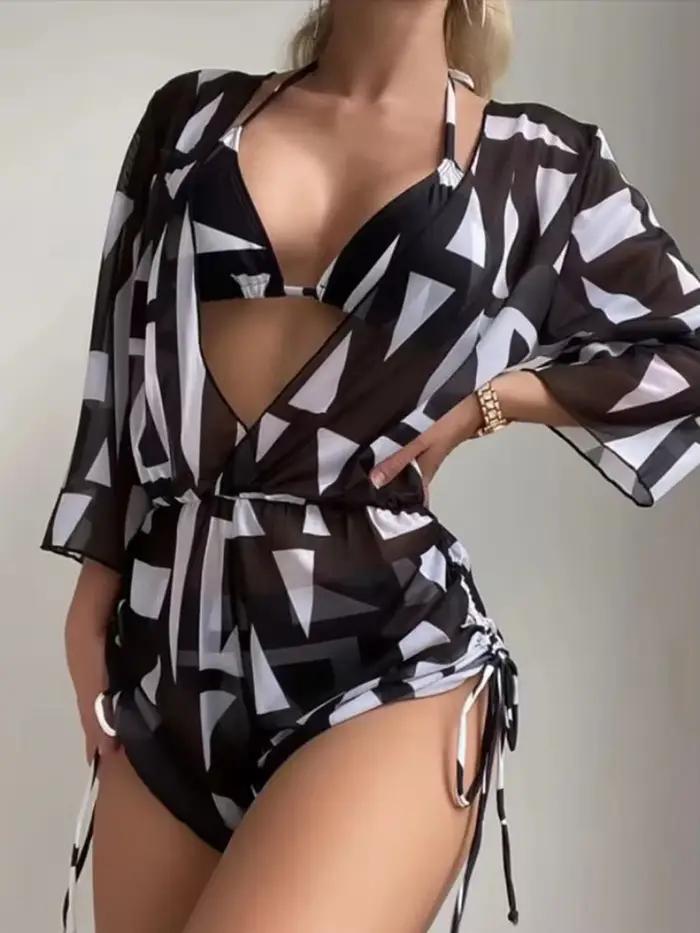 Maillot de bain femme Tankini Tropical deux pièces imprimé pour nage et plage occassions spéciales