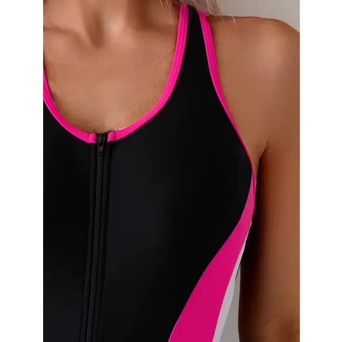 Maillot de bain une pièce fermé avec fermeture éclair