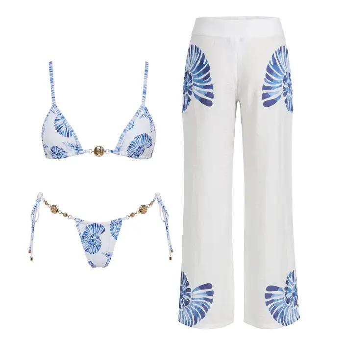 SEAURAL 2026 Nouveau Lot de 3 Maillots de Bain Sexy Rétro Imprimés pour Femme