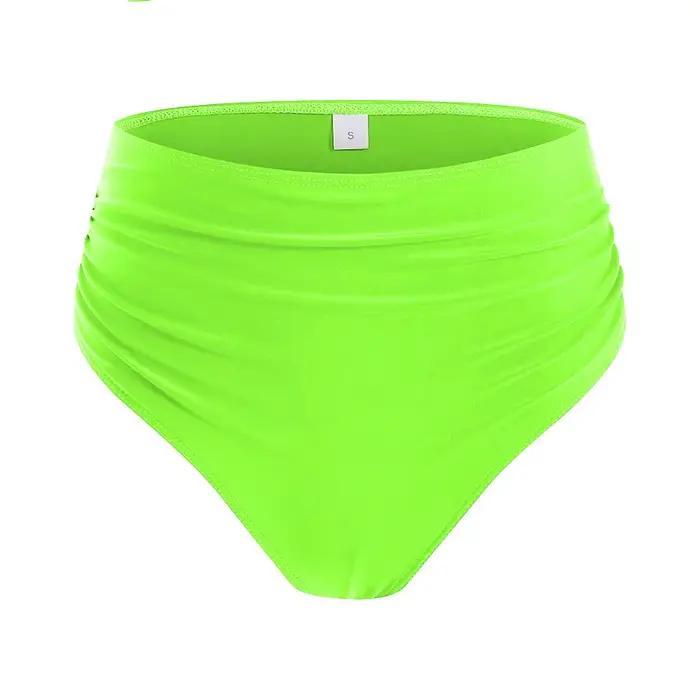 Bas de bikini taille haute pour femmes, slip de bain, short de plage, bas froncé, coupe haute, couverture complète, bas de sport, short de yoga, bas de bain polyvalent pour diverses occasions estivales