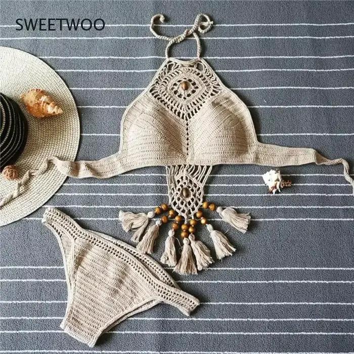 Maillot de bain crochet style bohème chic des prairies ensemble de bikinis pour femme plage jeunes occasions spéciales