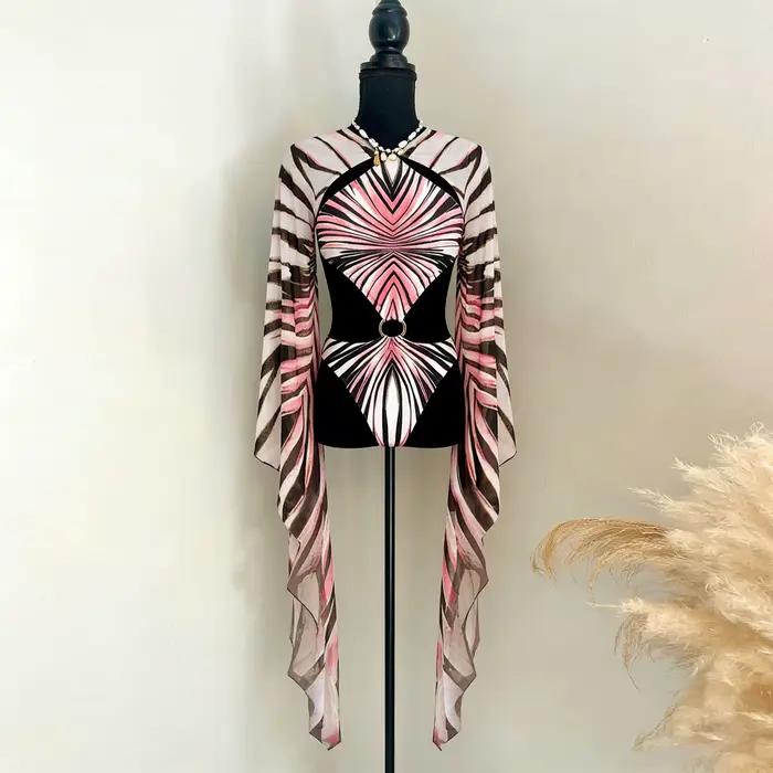 Maillot de bain une pièce à manches longues pour femmes