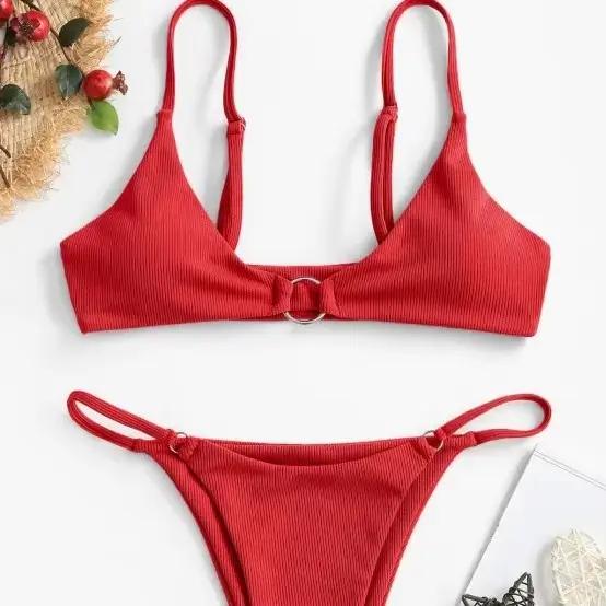 Maillot de Bain Fendu Femme Polyester Coloré Avec Inserts de Poitrine Pour Plages Occasions Spéciales