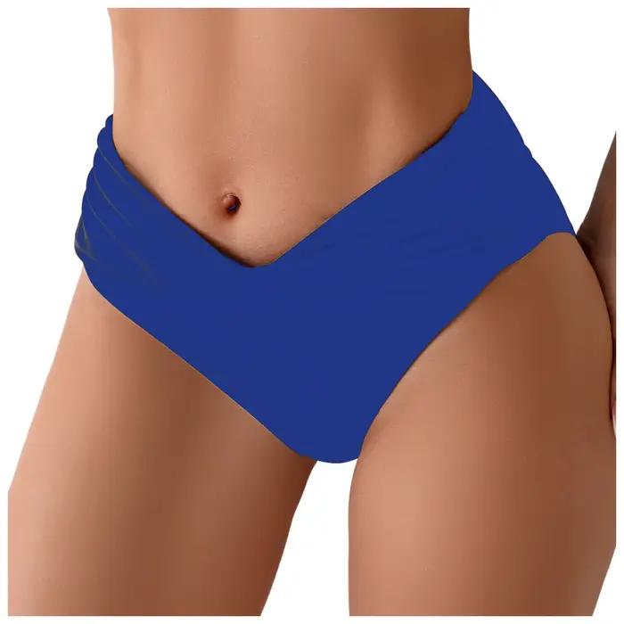 Bas de bikini taille haute en V moiré pour femmes, shorts sexy, occassions estivales, plage, virées en bord de mer