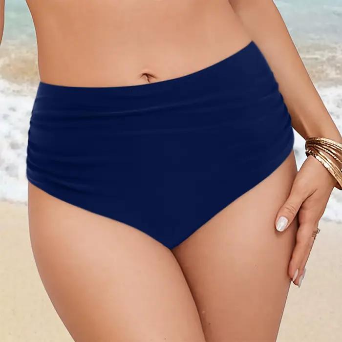 Bas de bikini taille haute pour femmes, slip de bain, short de plage, bas froncé, coupe haute, couverture complète, bas de sport, short de yoga, bas de bain polyvalent pour diverses occasions estivales