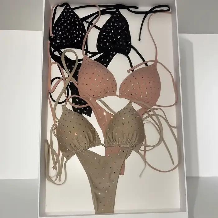Diamant Bikini 2025 Bandeau Biquini femmes Sexy maillot de bain femme Push Up maillots