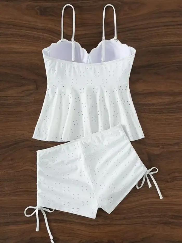 Vigoashely 2026 Ensemble Tankini Sexy Uni Push-Up à Bretelles