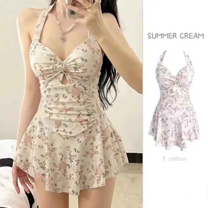 Maillot de Bain Féminin Coréen Sexy à Une Pièce Ventre Contrôle Taille Haute Printemps Chaud Élégant Occasions Spéciales