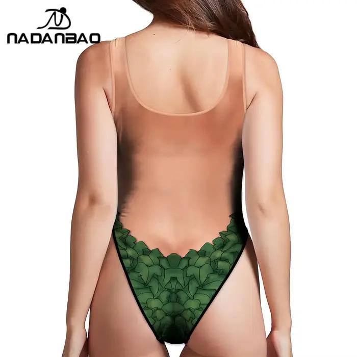 NADANBAO-Maillot de bain Smile Hero pour femmes, imprimé en 3D, slim, sexy