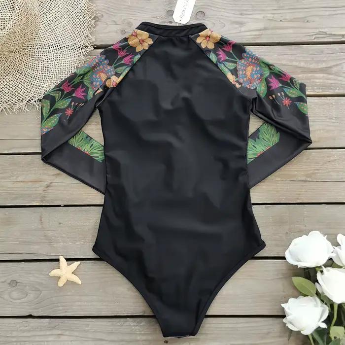 Maillot de bain une pièce à manches longues pour femme
