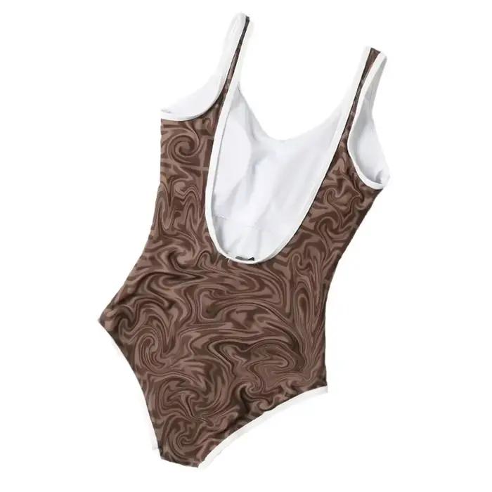 Maillot de bain une pièce amincissant pour femme avec design cache-ventre