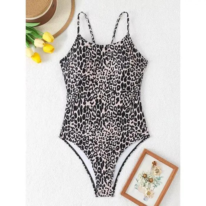 Maillot de bain une pièce sexy imprimé léopard pour femme 2026