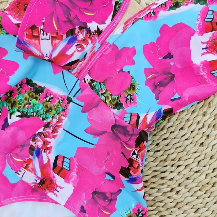 Maillot de bain Sexy à volants et épaules dénudées