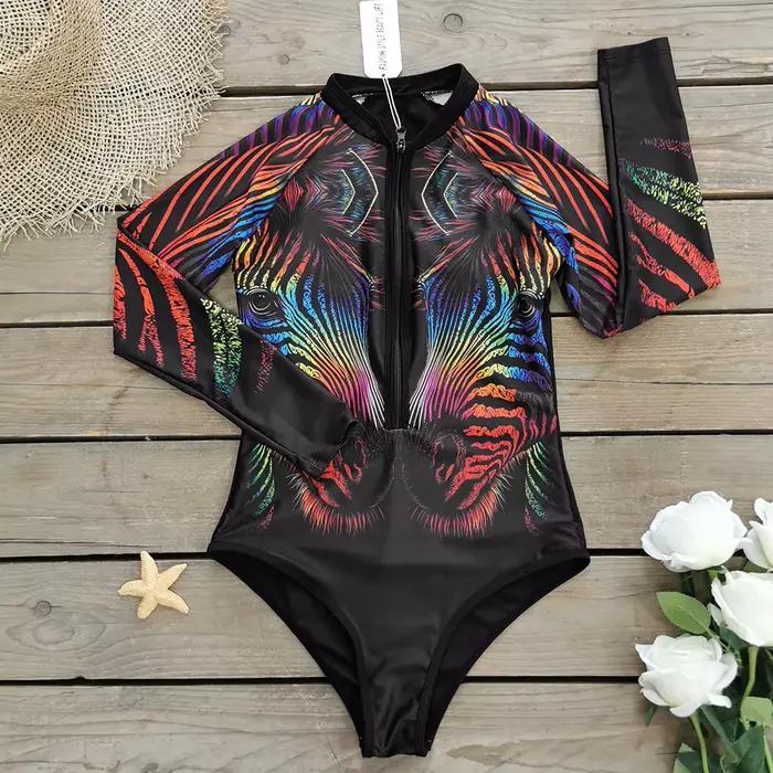 Maillot de bain une pièce à manches longues pour femme