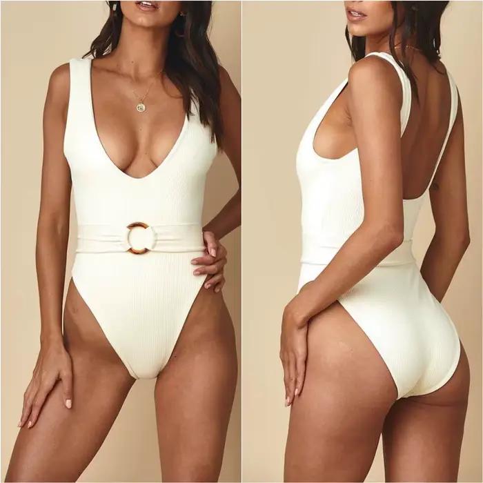 2026 ambre ceinture une pièce maillots de bain femmes plage Maillot