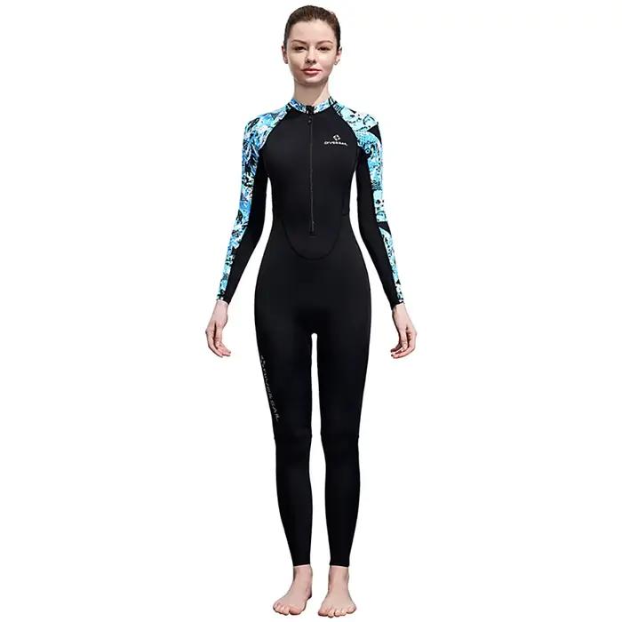 Combinaison de plongée pour femmes une pièce avec fermeture éclair patchwork UV-proof pour activités nautiques océan plages snorkeling plongée snorkeling activités de plein air
