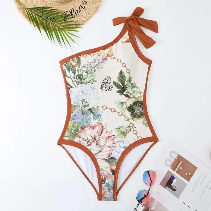 Maillot de bain asymétrique 2026 avec jupe longue