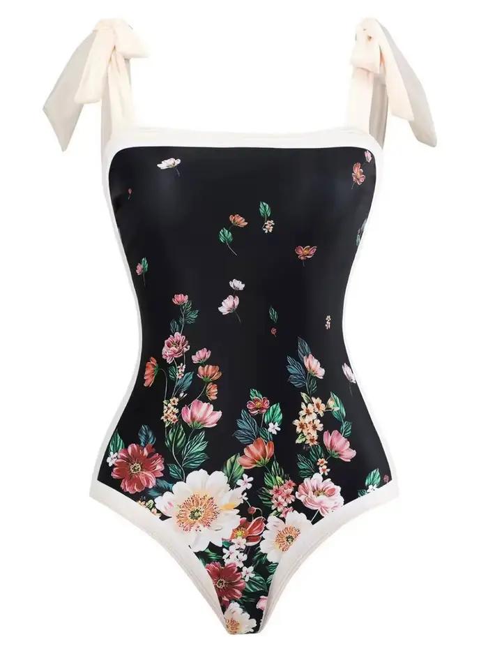 Maillot de bain une pièce 2026 avec jupe échancrée et rembourrage