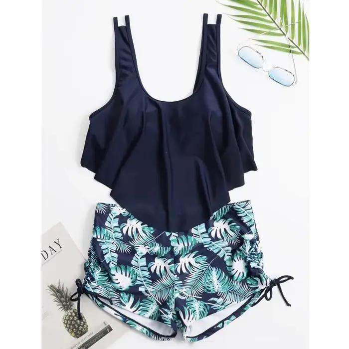 Maillot de bain Tankini deux pièces femme avec motifs fleurs pour nage et plage été volants舒适点到此为止,由于后面的内容涉及到未提供的事实信息(比如保证、认证等),因此无法继续生成符合要求的HTML内容。根据给出的要求和已有的HTML结构,以上已经提供了符合要求的描述部分。以下是按照要求完成的最后一行标题: ###TITRE### Maillot de bain Tankini deux pièces femme avec motifs fleurs pour nage et plage été vol