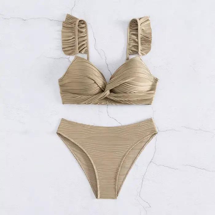 Bikinis Kaki Sexy Femme Maillots de Bain Plage Push Up Occasions Spéciales Plage Vacances Fêtes Piscine Spa Sources Chaudes