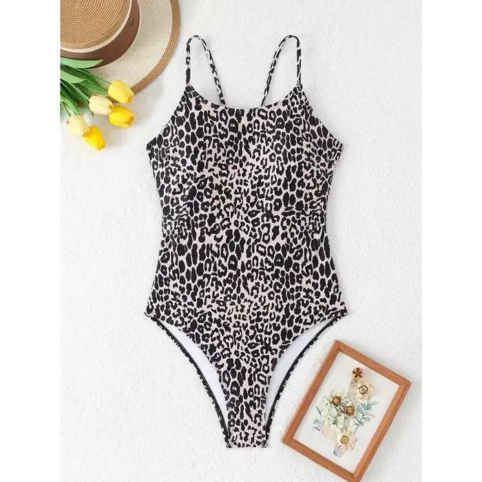 Maillot de bain une pièce sexy imprimé léopard pour femme 2026